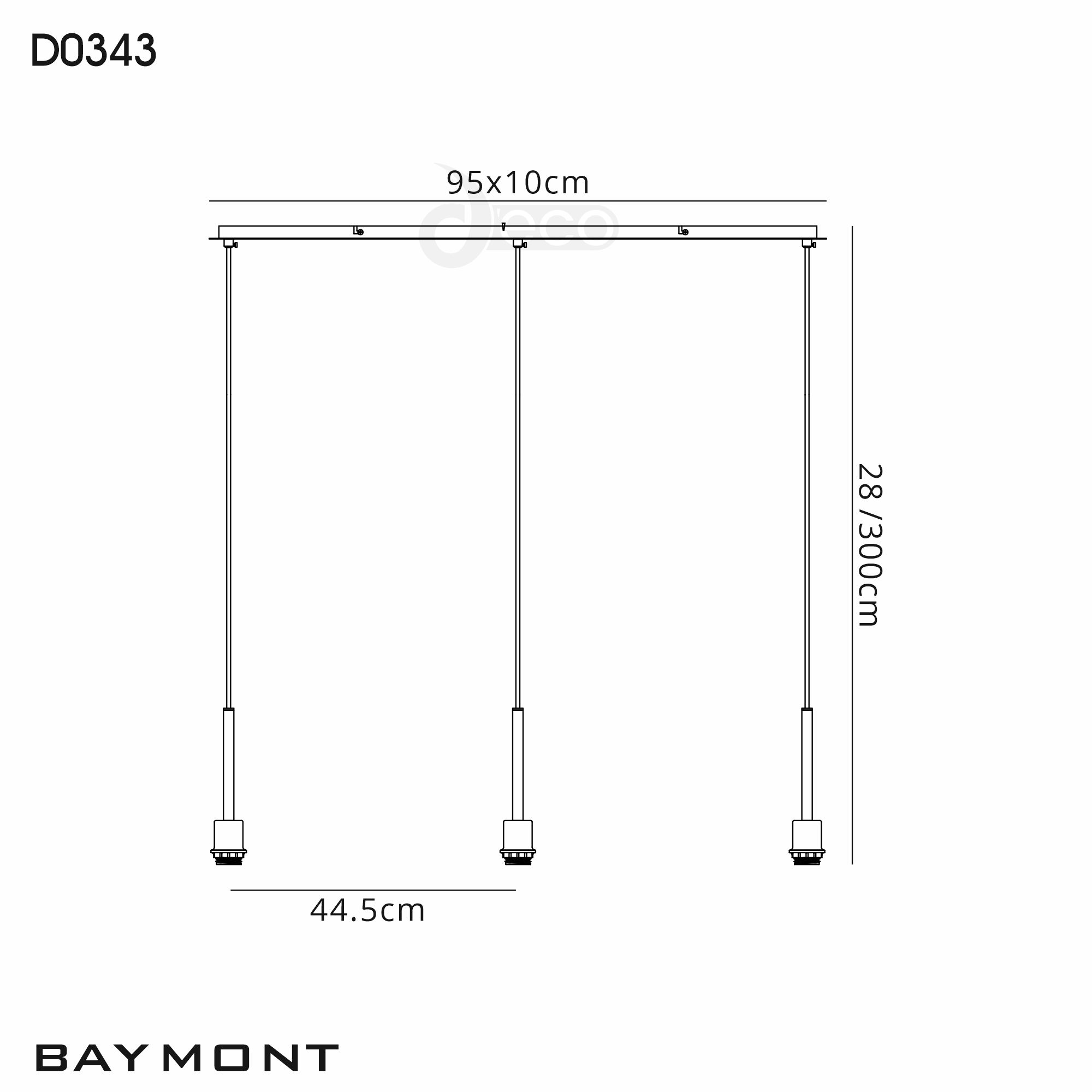 Baymont 30cm Shade 3 Light Pendant Antique Brass, Grey DK0576  Deco Baymont AB GR